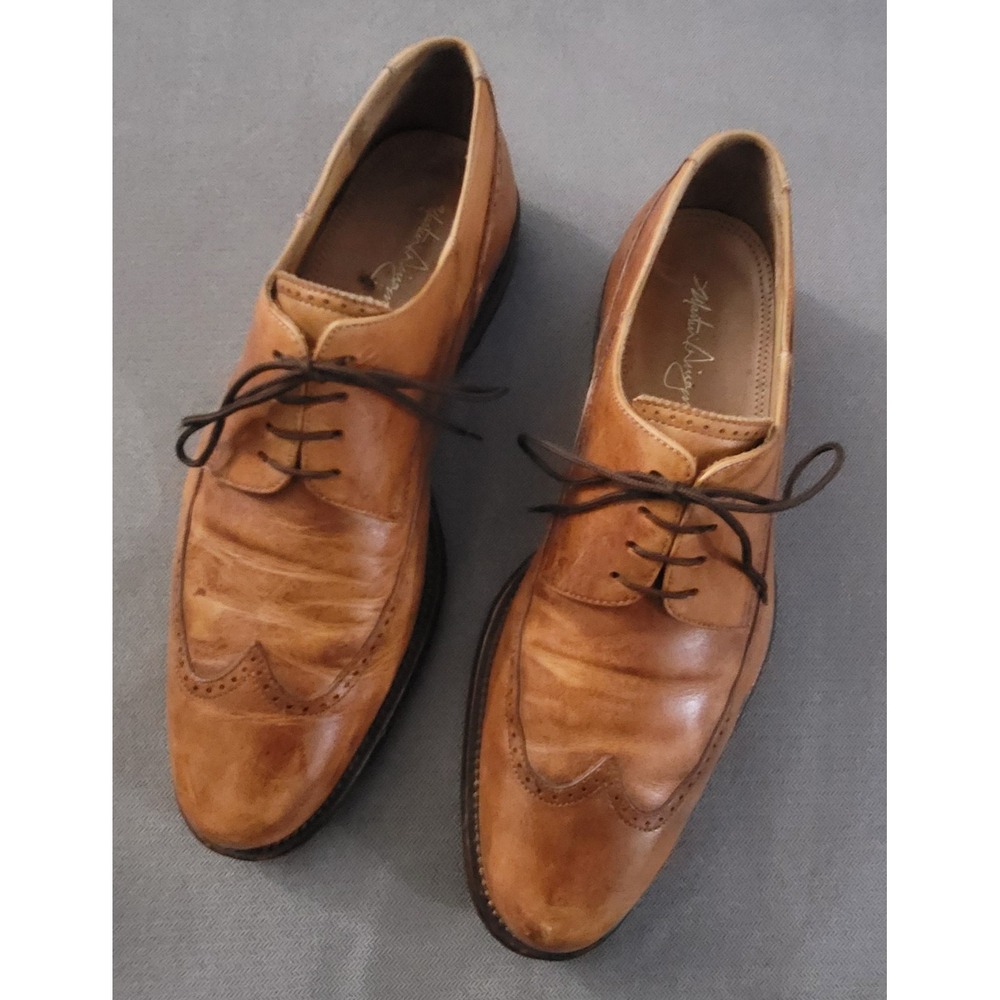 Martin‎ Dingman  Men's 340051 Tan Leather Dress Shoes Made In Italy 🇮🇹 Size 9
